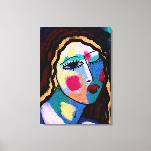 Toile It's Been a Long Day Abstract Digital Painting (Recto)