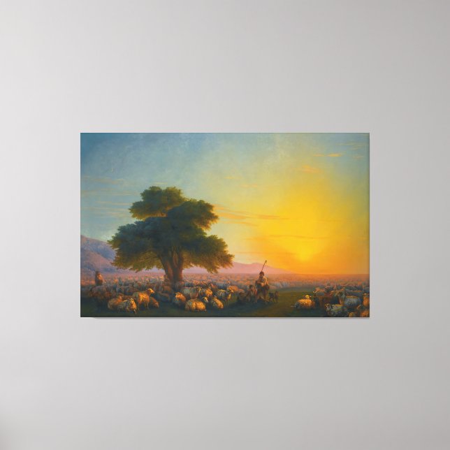 Toile Ivan Konstantinovich Aivazovsky - Bergers avec (Recto)