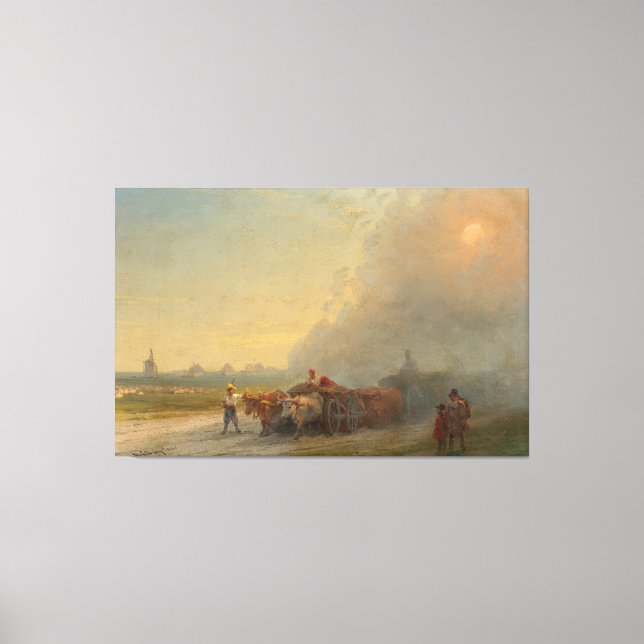 Toile Ivan Konstantinovich Aivazovsky - Chariots à boeuf (Recto)