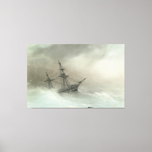 Toile Ivan Konstantinovich Aivazovsky - Navire dans une  (Recto)