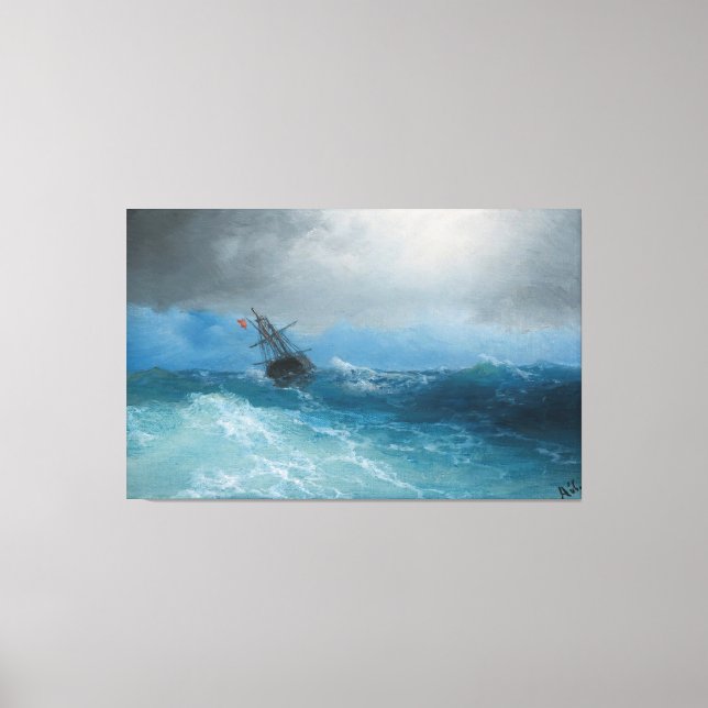 Toile Ivan Konstantinovich Aivazovsky - Tempête se prépa (Recto)