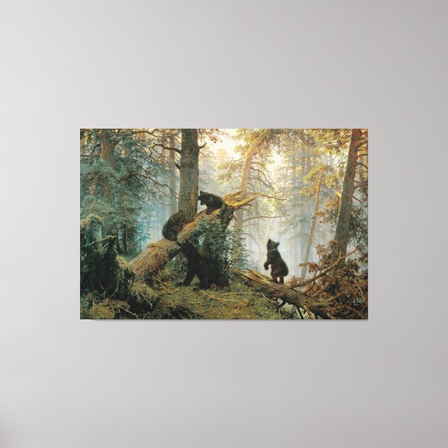 Toile Ivan Shishkin Matin dans une forêt de pins (Recto)