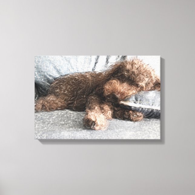 Toile J' ❤️ Naps le caniche (Recto)