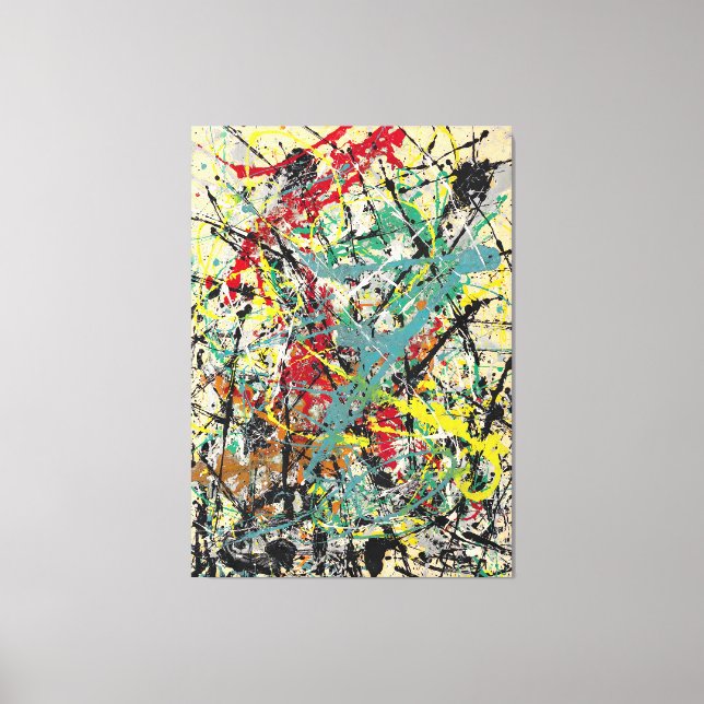 Toile J. P. - Numéro 16 - 1949 - Peinture d'action - (Recto)