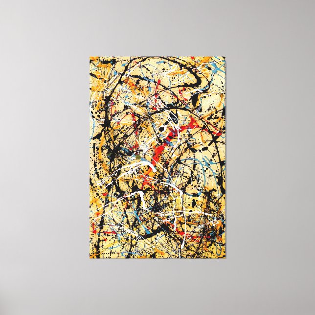 Toile J. P. - Numéro 20 - 1949 - Peinture d'action - (Recto)