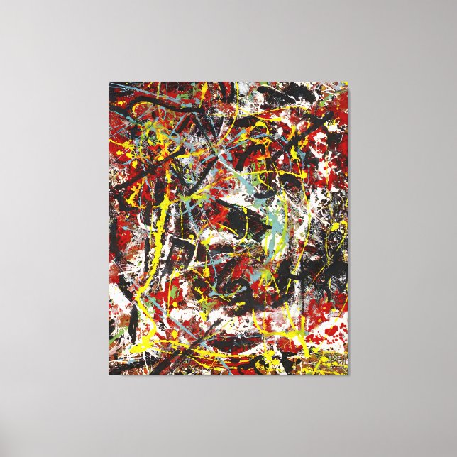 Toile J. P. - Numéro 22 - 1949 - Peinture d'action - (Recto)