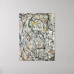 Toile J. P. - VOIES D'EAU - 1947 - Peinture d'action -