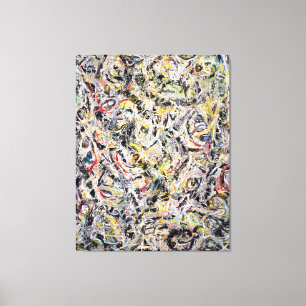 Toile J. P. - YEUX DANS LA CHALEUR - 1946 - Peinture d'a