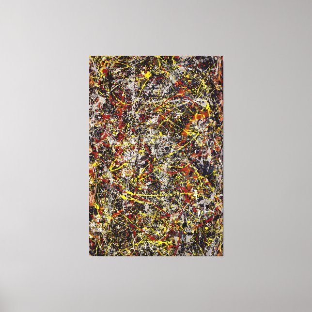 Toile J. Pollock - Number 5 - 1948 - Peinture gestuelle  (Recto)
