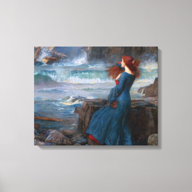 TOILE J. W. WATERHOUSE - MIRANDA (LE TEMPEST) - 1916 - (Recto)
