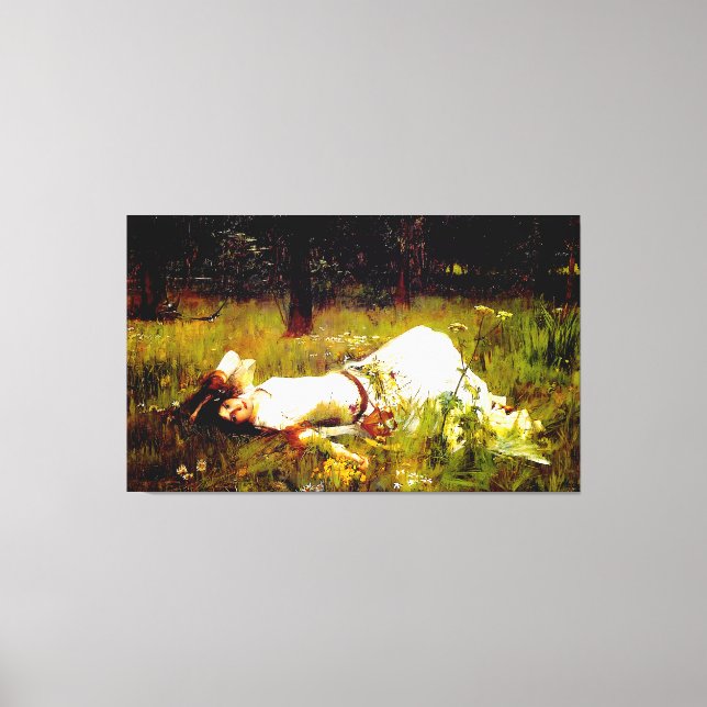 Toile J. W. WATERHOUSE - OPHELIA - 1889 - Pré-Raphaélite (Recto)