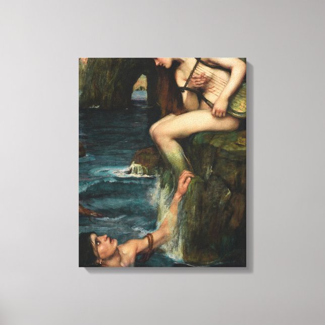 Toile J. WATERHOUSE - THE SIREN - 1900 - Pre-Raphaelites (Recto)