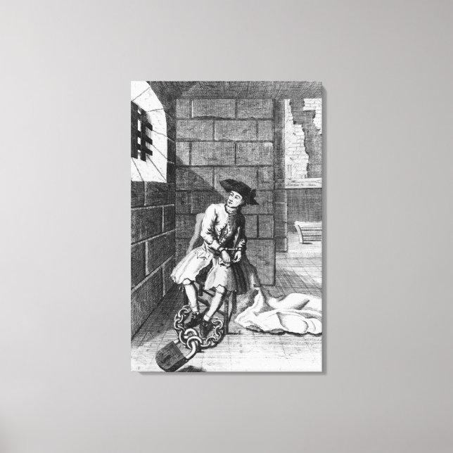 Toile Jack Shepberd à la prison de Newgate, 1724 (Recto)