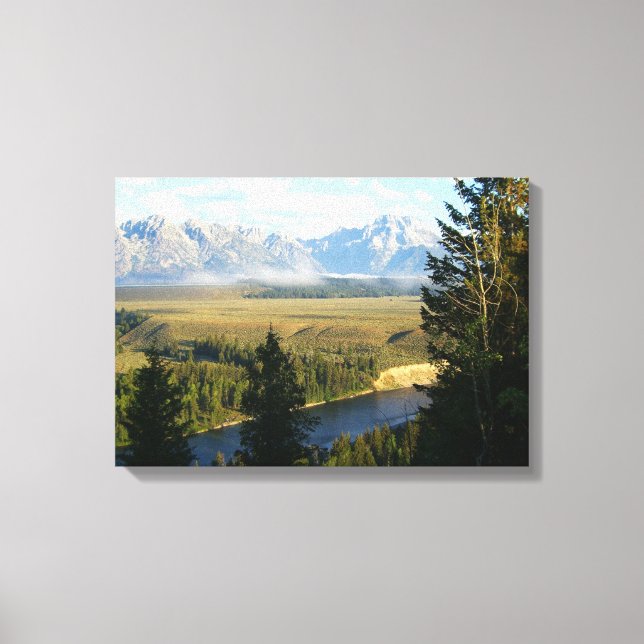 Toile Jackson Hole Mountains et River (Recto)