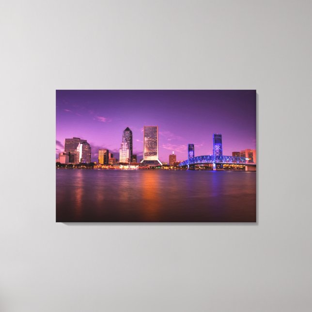 Toile Jacksonville Floride Skyline (Recto)