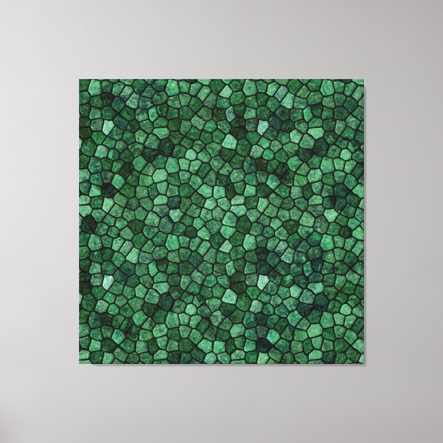 Toile Jade Green Cobbled Patchwork Terrazo Motif (Recto)