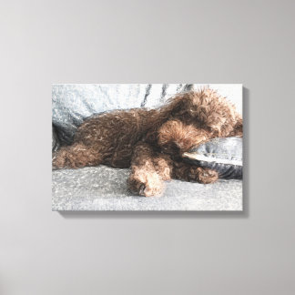 Toile J'adore Caniche Naps