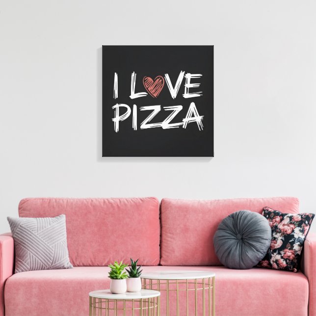 Toile J'adore la pizza (Insitu(Salon))