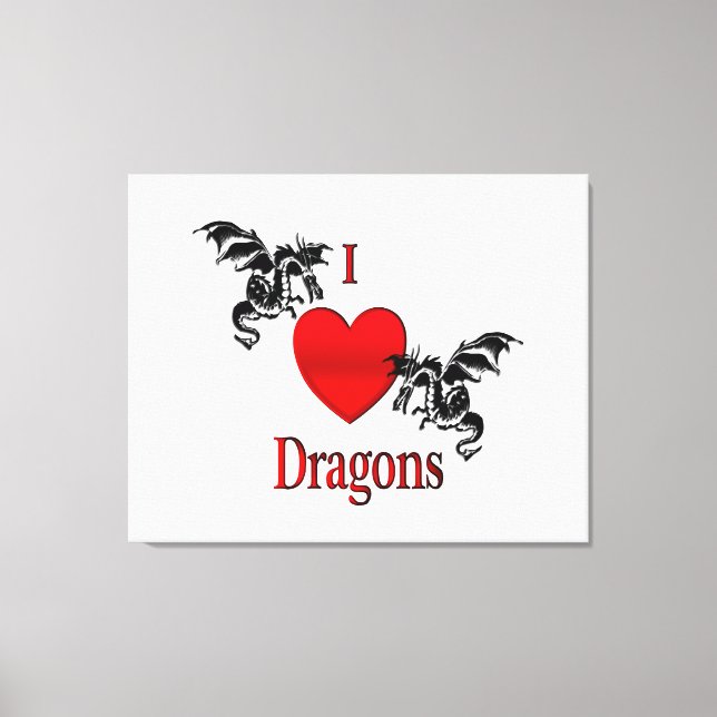 Toile J'adore les dragons (Recto)