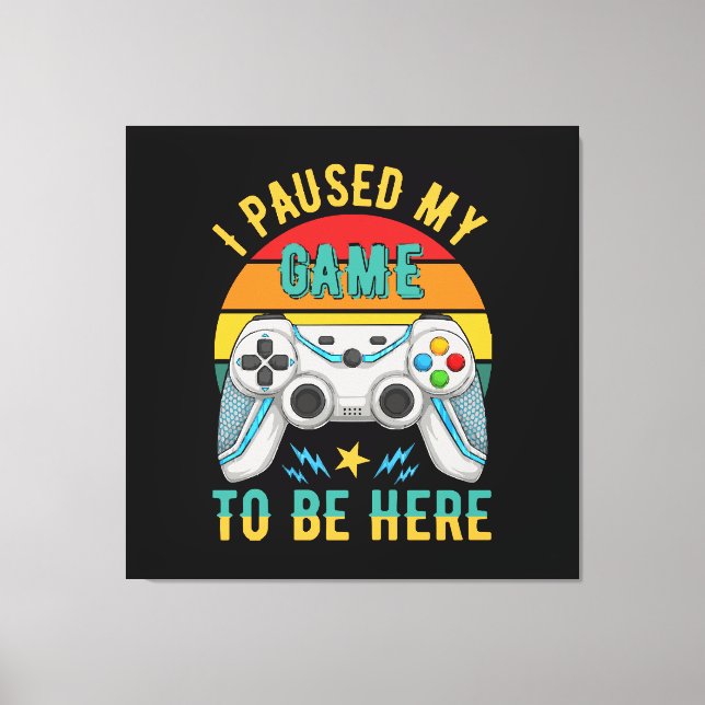 Toile j'ai mis mon jeu en pause (Recto)