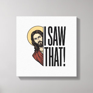 Toile J'ai vu ce dessin graphique religieux amusant_1