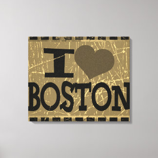 Toile J'aime Boston - Vintage Boston
