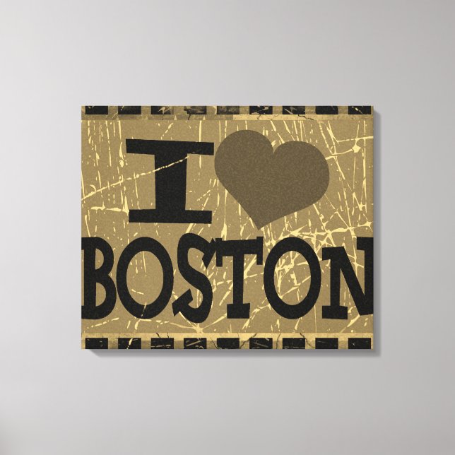 Toile J'aime Boston - Vintage Boston (Recto)
