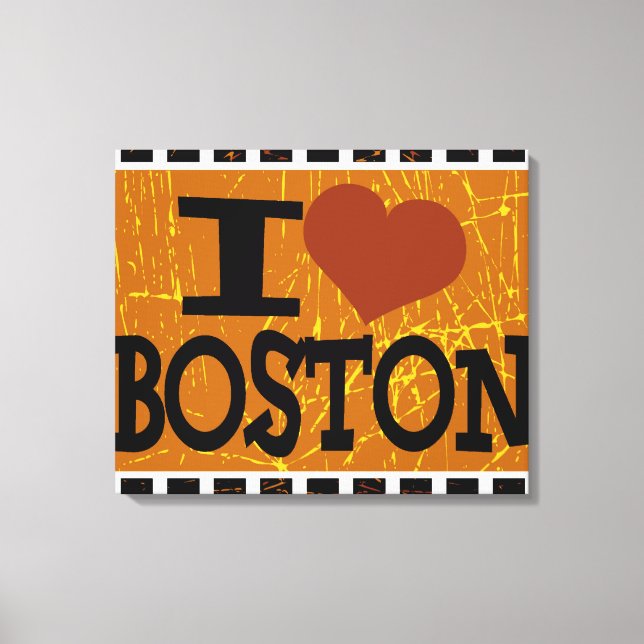 Toile J'aime Boston - Vintage Boston 2 (Recto)