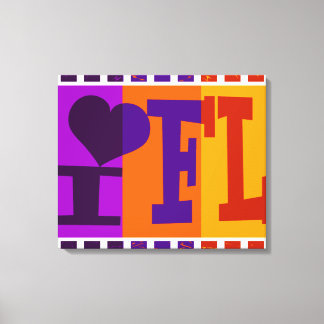 Toile J'aime Floride - Pop art