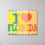 Toile J'aime Floride - Pop art 2<br><div class="desc">J'aime Floride - Pop art</div>