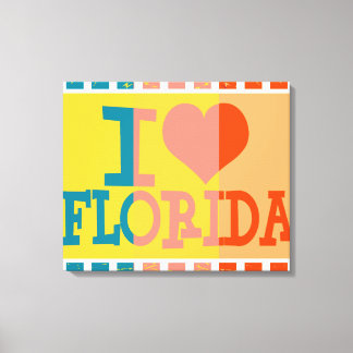 Toile J'aime Floride - Pop art 2