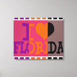 Toile J'aime Floride - Pop art 3<br><div class="desc">J'aime Floride - Pop art</div>
