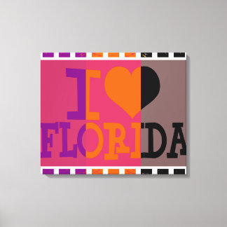 Toile J'aime Floride - Pop art 3