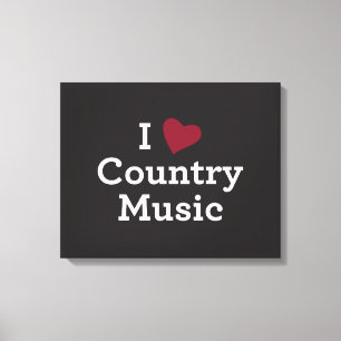 Toile J'aime la musique country