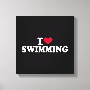 Toile J'aime la natation