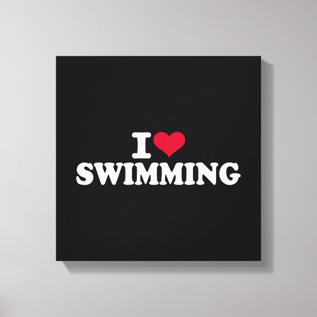 Toile J'aime la natation (Recto)
