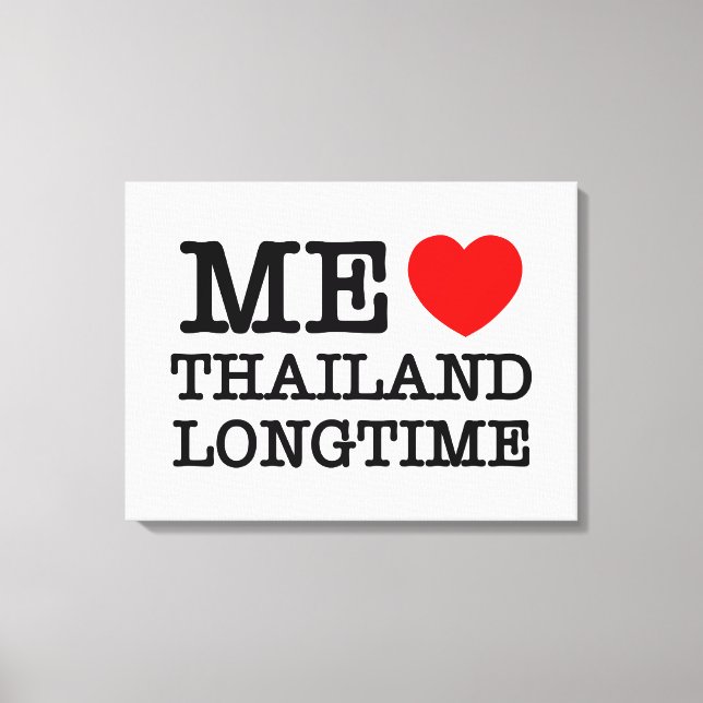 TOILE J'AIME LA THAÏLANDE LONGTEMPS (Recto)