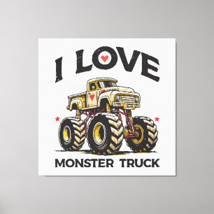 Toile J'aime les camions monstres