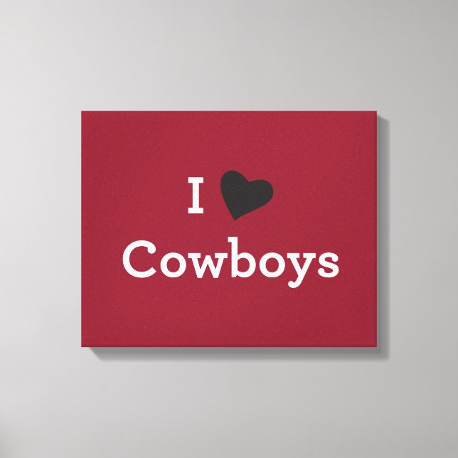 Toile J'aime les cowboys (Recto)
