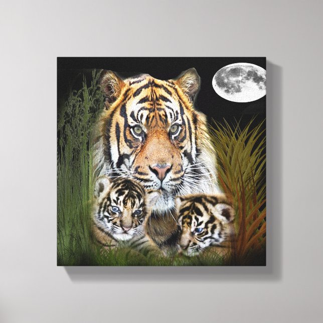 Toile J'aime les tigres (Recto)