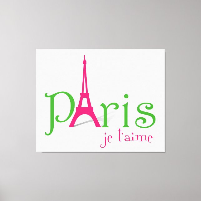 Toile J'aime Paris (Recto)
