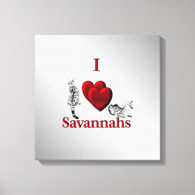 Toile J'aime Savannah Chat Argent (Recto)