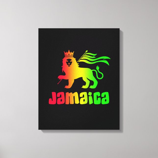 Toile Jamaïque Rasta Lion (Recto)