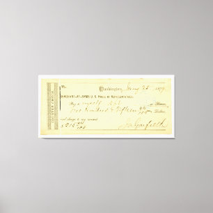 Toile James Garfield a signé le chèque depuis le 25 ja
