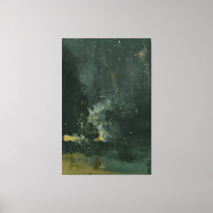 Toile James McNeill Whistler - Nocturne en or noir