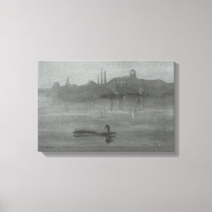 Toile James Whistler - Nocturne : La Tamise à Battersea