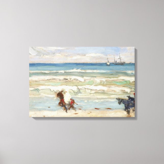 Toile James Wilson Morrice - Beach Scene, Tanger (Recto)