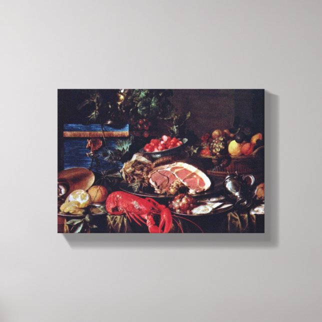 Toile Jan Davidsz de Heem - La vie morte avec le homard (Recto)