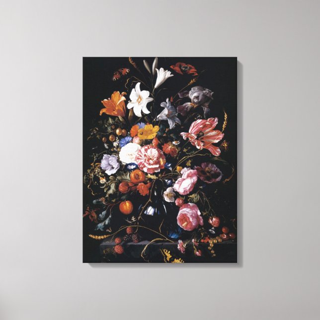 Toile Jan Davidsz de Heem vase de fleurs vibrantes (Recto)