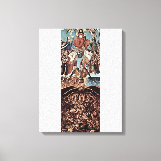 Toile Jan van Eyck - Dernier Jugement diptyque aile (Recto)
